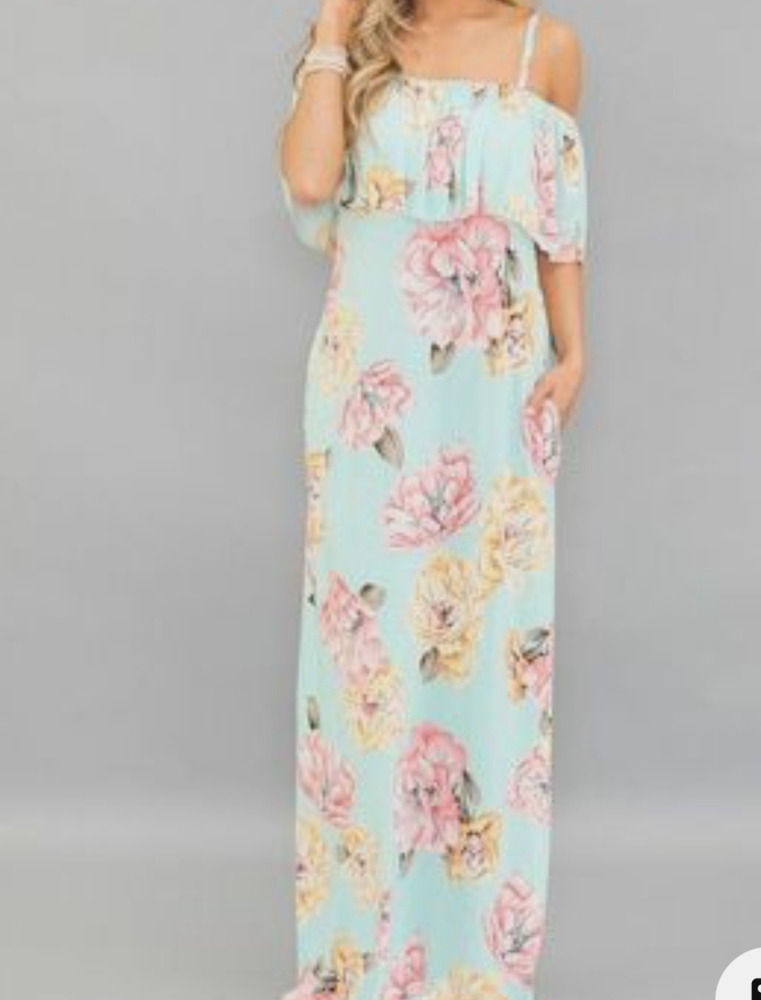 Wishing For California Floral Maxi Dress